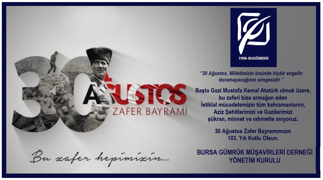 30 AĞUSTOS ZAFER BAYRAMIMIZIN 103. YILI KUTLU OLSUN... / 29.08.2025