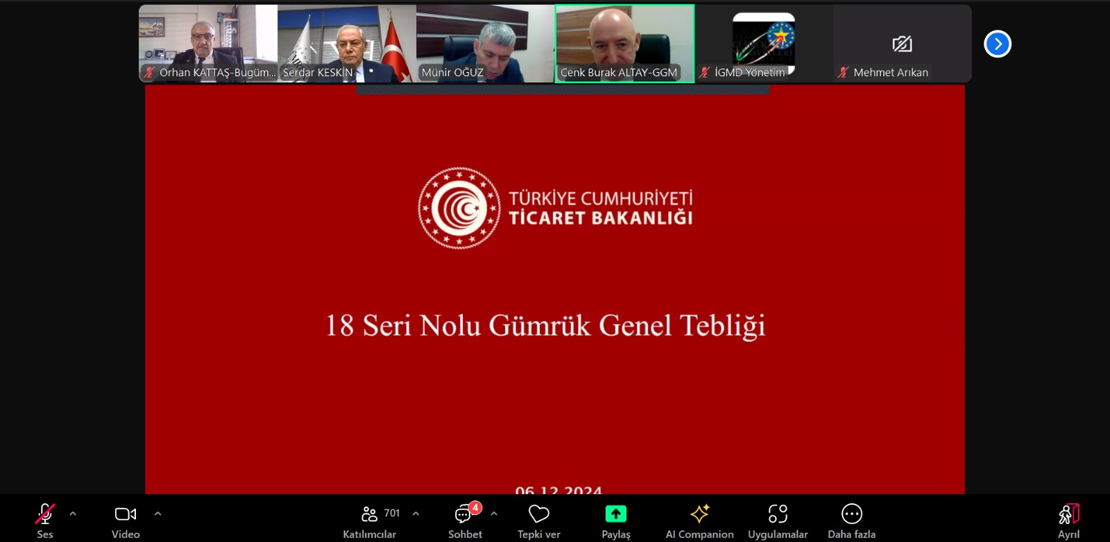 Dernekler ortak - DK1 Tespit Koduna İlişkin Webinar hk. 06.12.2024