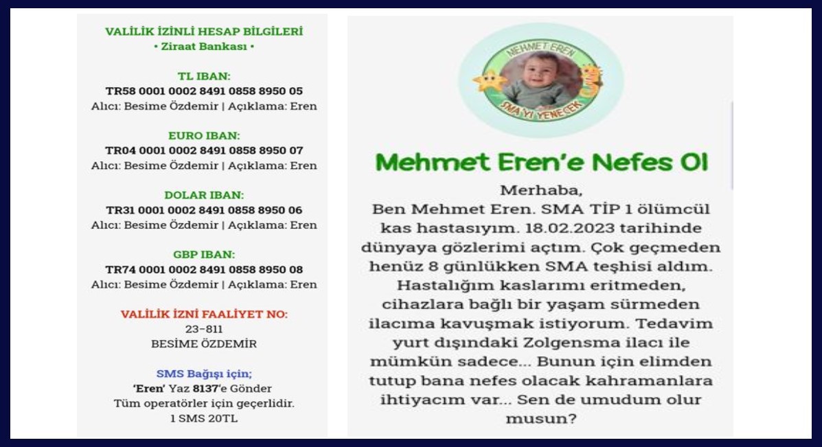 YARDIM KAMPANYASI - SMA HASTASI MEHMET EREN ÖZDEMİR’E NEFES OL 