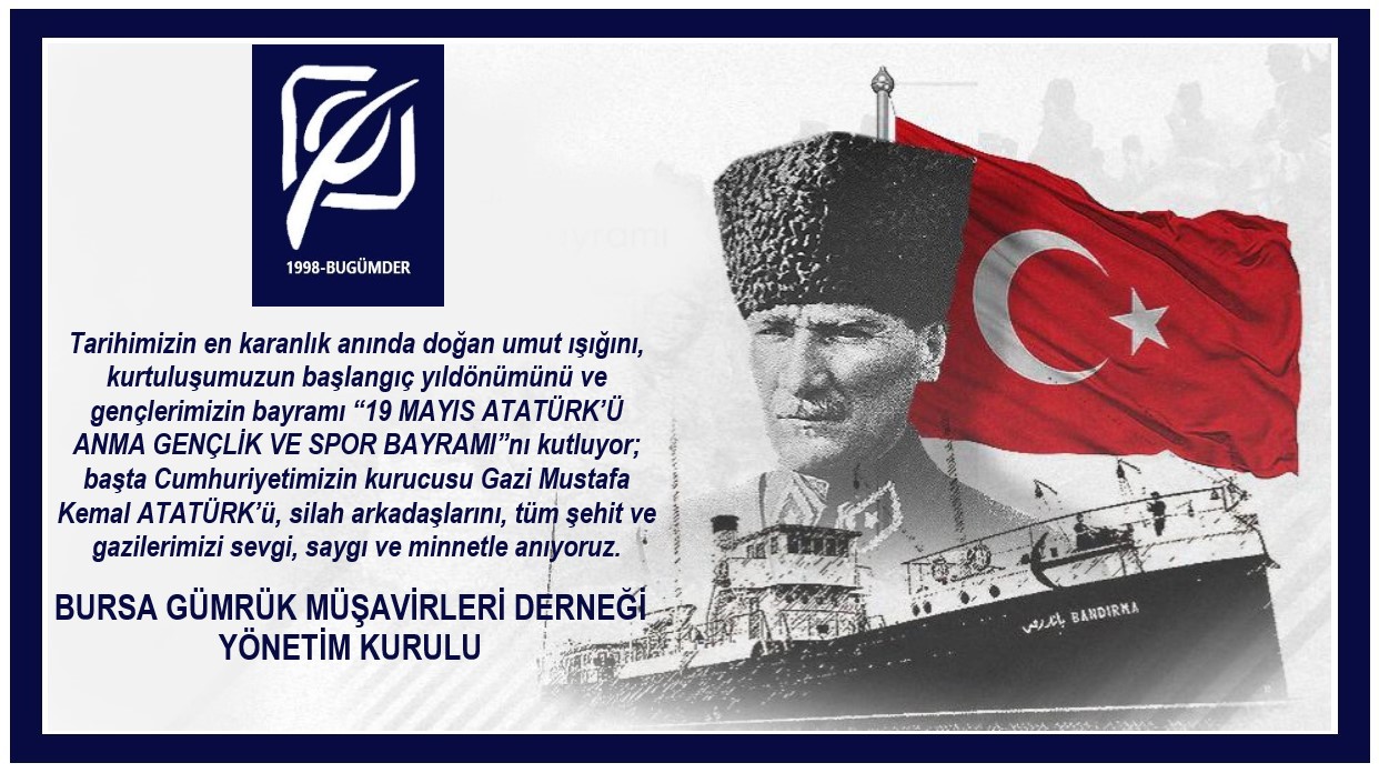 19 MAYIS ATATÜRK'Ü ANMA GENÇLİK VE SPOR BAYRAMI KUTLU OLSUN... 19.05.2025