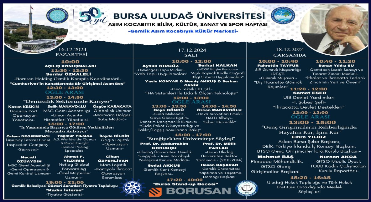 Asım Kocabıyık Bilim, Kültür, Sanat ve Spor Haftası Etkinlikleri hk.